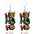 Wholesale Christmas Wooden Earrings Christmas Tree Santa Claus Green-Haired Monster Earrings