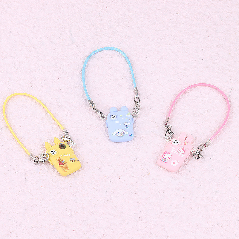 Wholesale Cute cartoon mini mobile phone mini pendant doll accessories