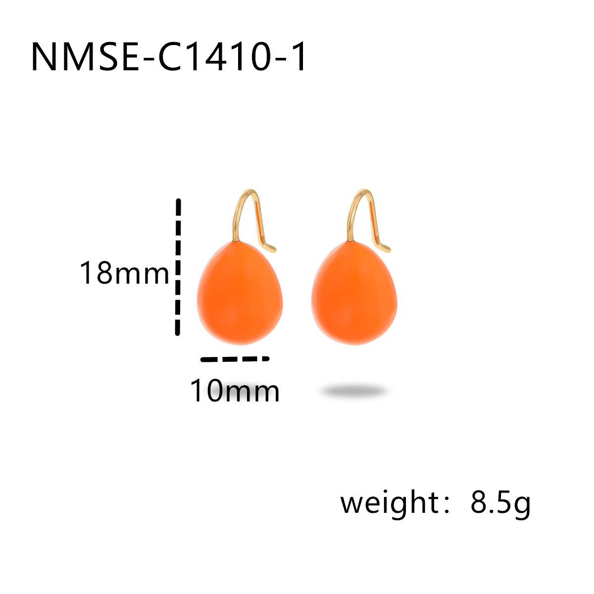 Wholesale Colorful oil drop titanium steel earrings light luxury water drop earrings