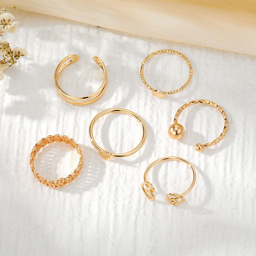 Wholesale 3pcs/set  Combination Personalized  Adjustable Plain Ring