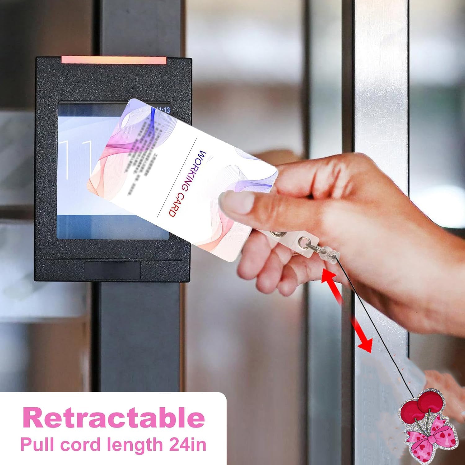 Wholesale retractable snap fastener Valentine' s Day  Badge Reels