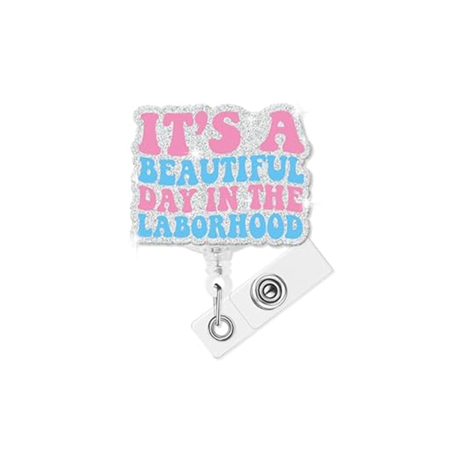 Wholesale Acrylic Retractable Badge Reel Baby Pattern for Nurse ID Card Holder Cute Gift