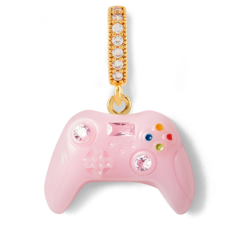 Wholesale Game console dragon heart five-pointed star zircon necklace