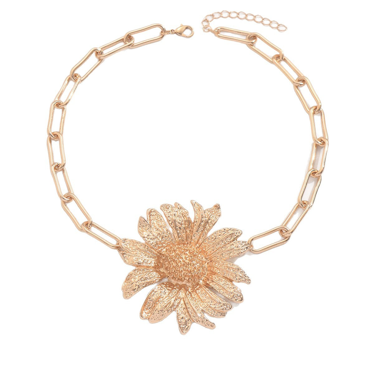Wholesale exaggerated 3D flower stamen pendant necklace