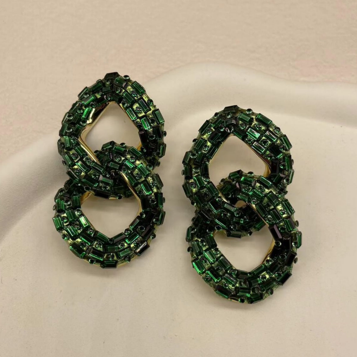 Wholesale Creative Chain Shape Diamond Colorful Earrings ACC-ES-KangD003