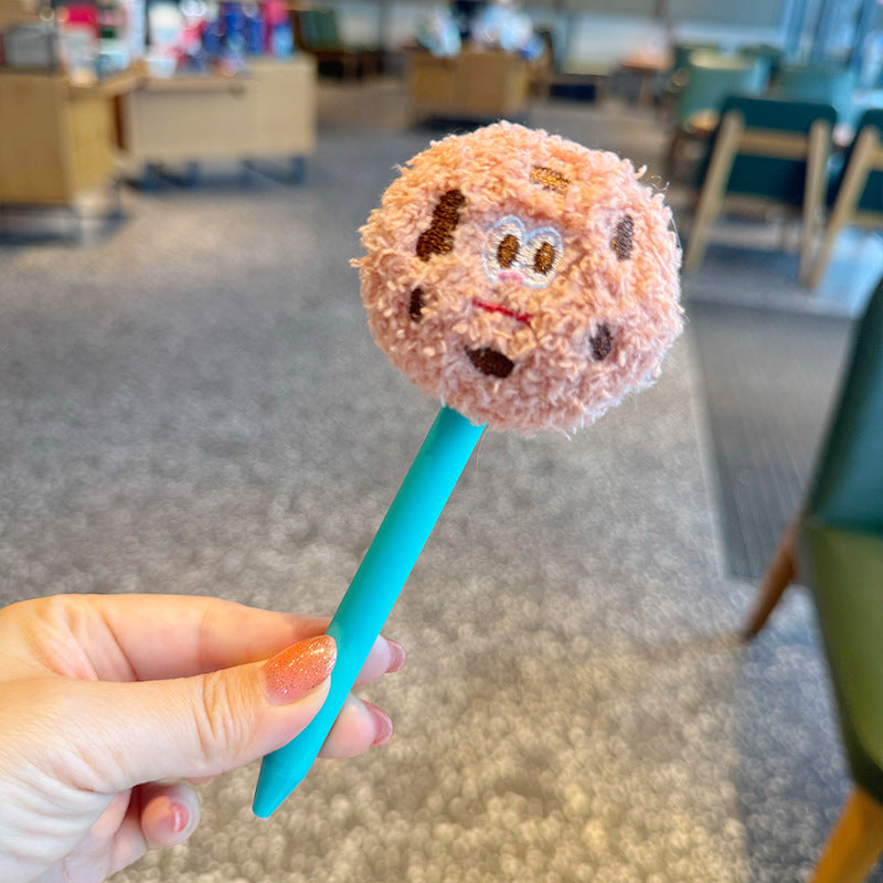 Wholesale Student plush cute pen warm cute baby gel pen