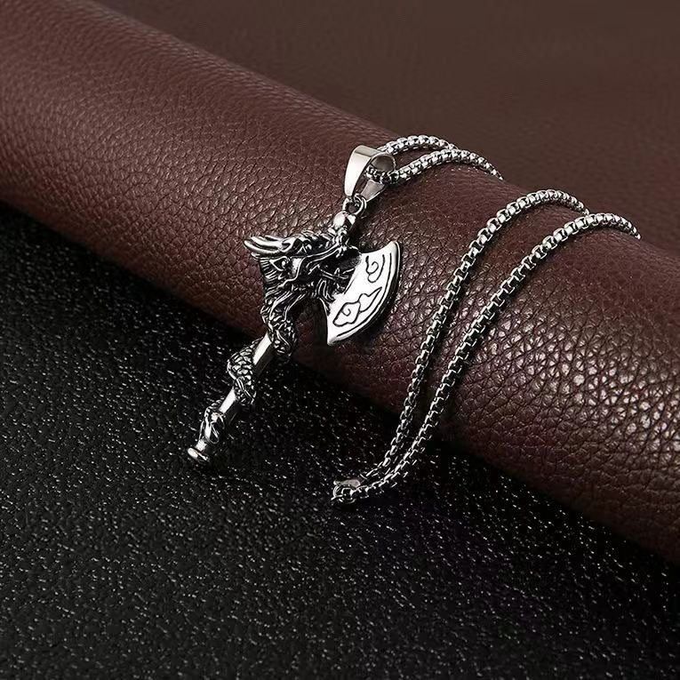 Wholesale Vintage Axe Pendant Necklace,  Trendy Retro Men' s Fashion Accessory