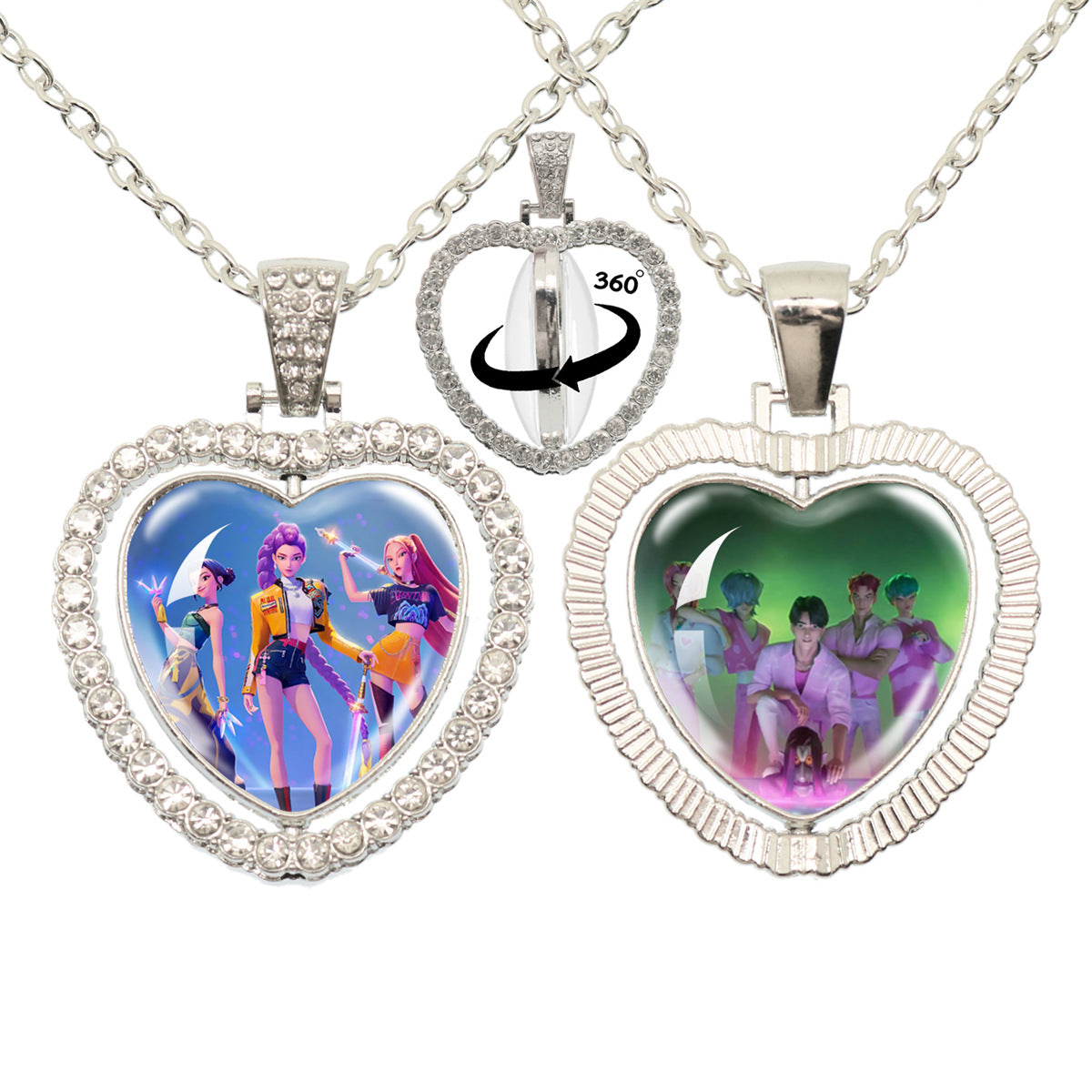 Wholesale  Kpop  Heart Rhinestone Necklace  ACCVIP