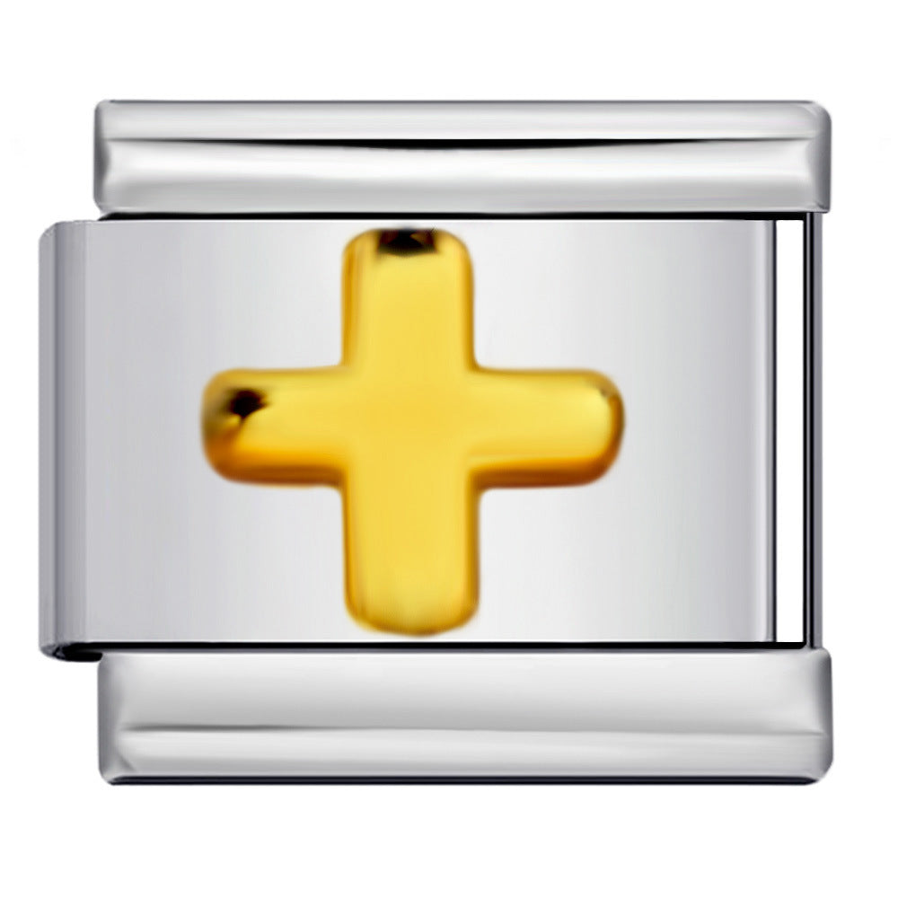 Wholesale Italian Charm Bracelet 9mm DIY Splicing Removable Number Symbol Element Stainless Steel Composable Bracelet