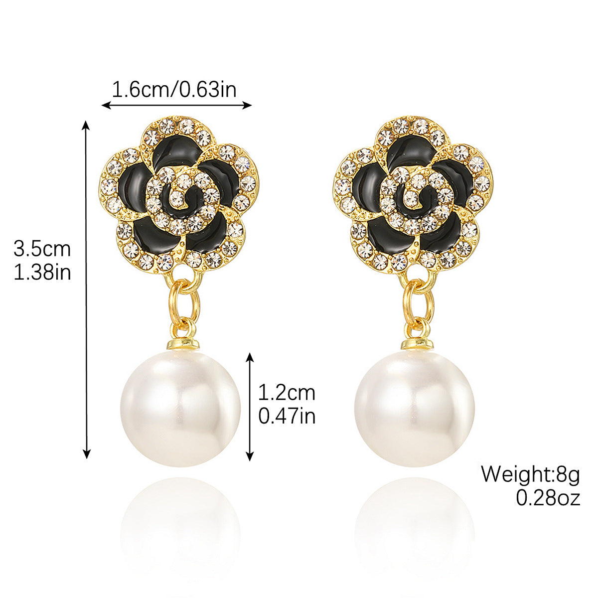 Wholesale Exaggerated Flower Earrings Metal Rose Earrings ACC-ES-ManYi009