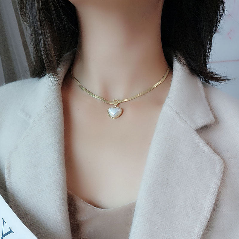 Wholesale Titanium Steel Non-fading Necklace Clavicle Chain Choker Necklace ACC-NE-Xiyue001