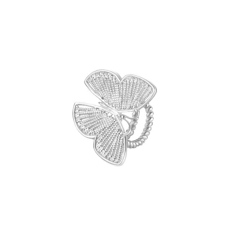Wholesale Filament Flat Carving Lace Butterfly Ear Clip Earrings