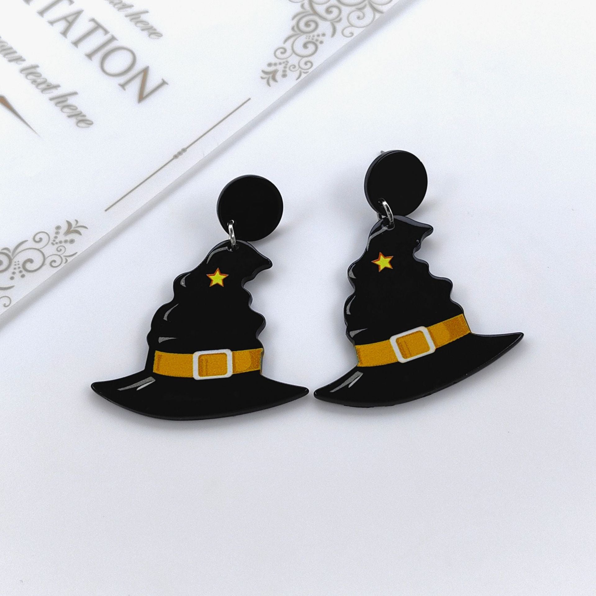 Wholesale Halloween Skull Acetate Acrylic Earrings ACC-ES-Xizhao007