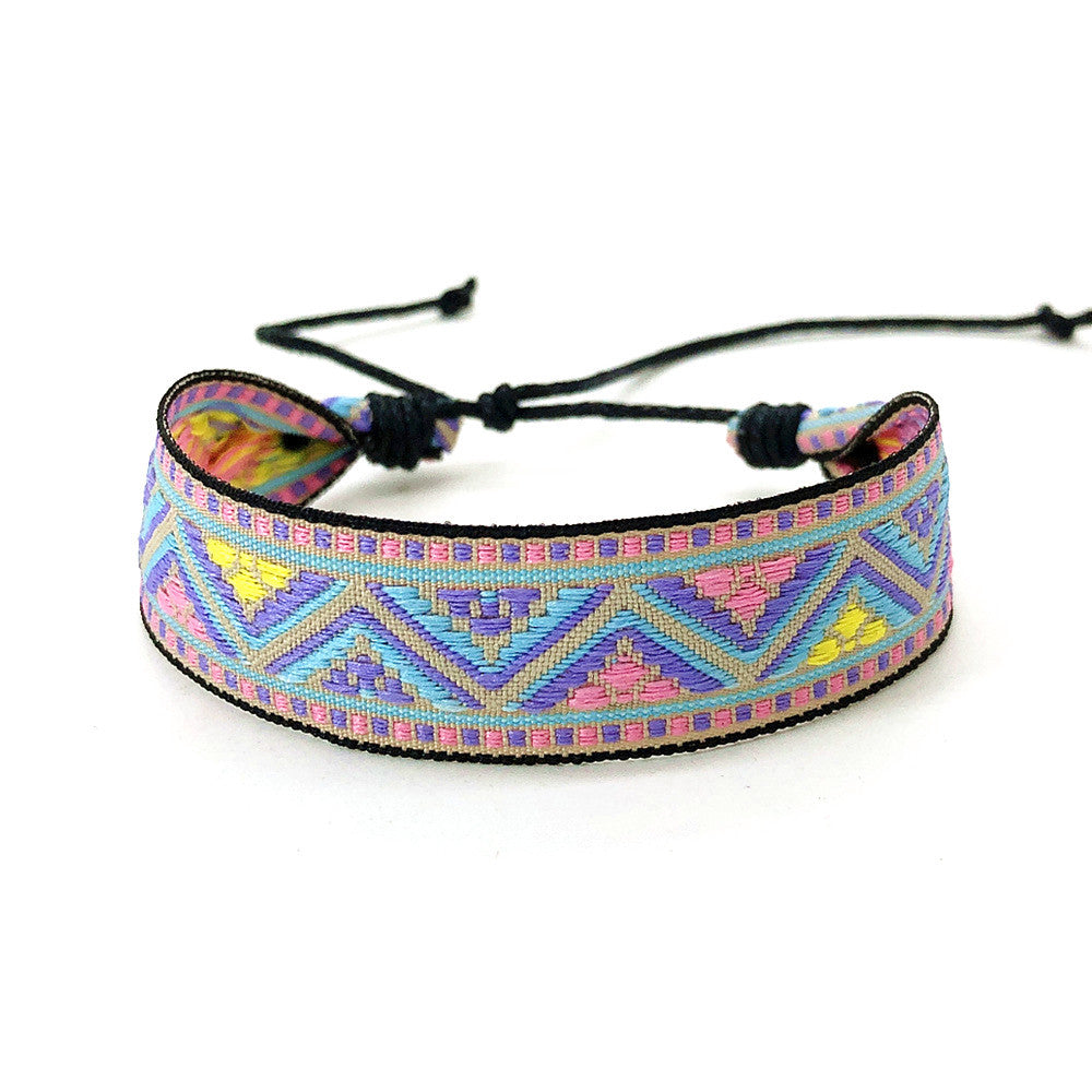 Wholesale  best selling retro ethnic style Bohemian men' s hand rope bracelet woven women' s bracelet jewelry