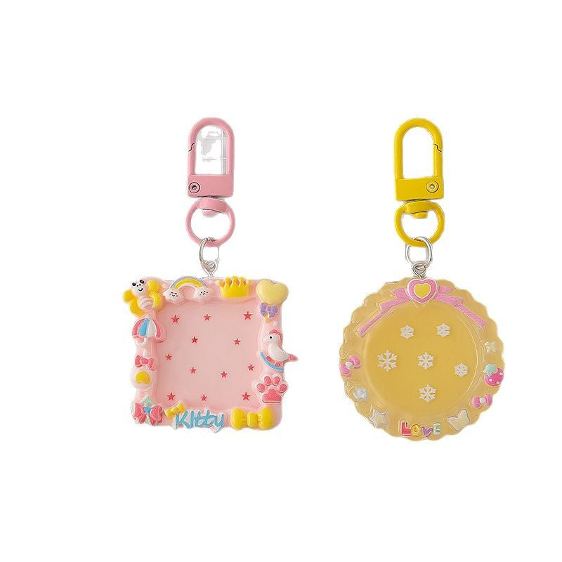 Wholesale Macaron Color Cartoon Luminous Photo Frame Keychain