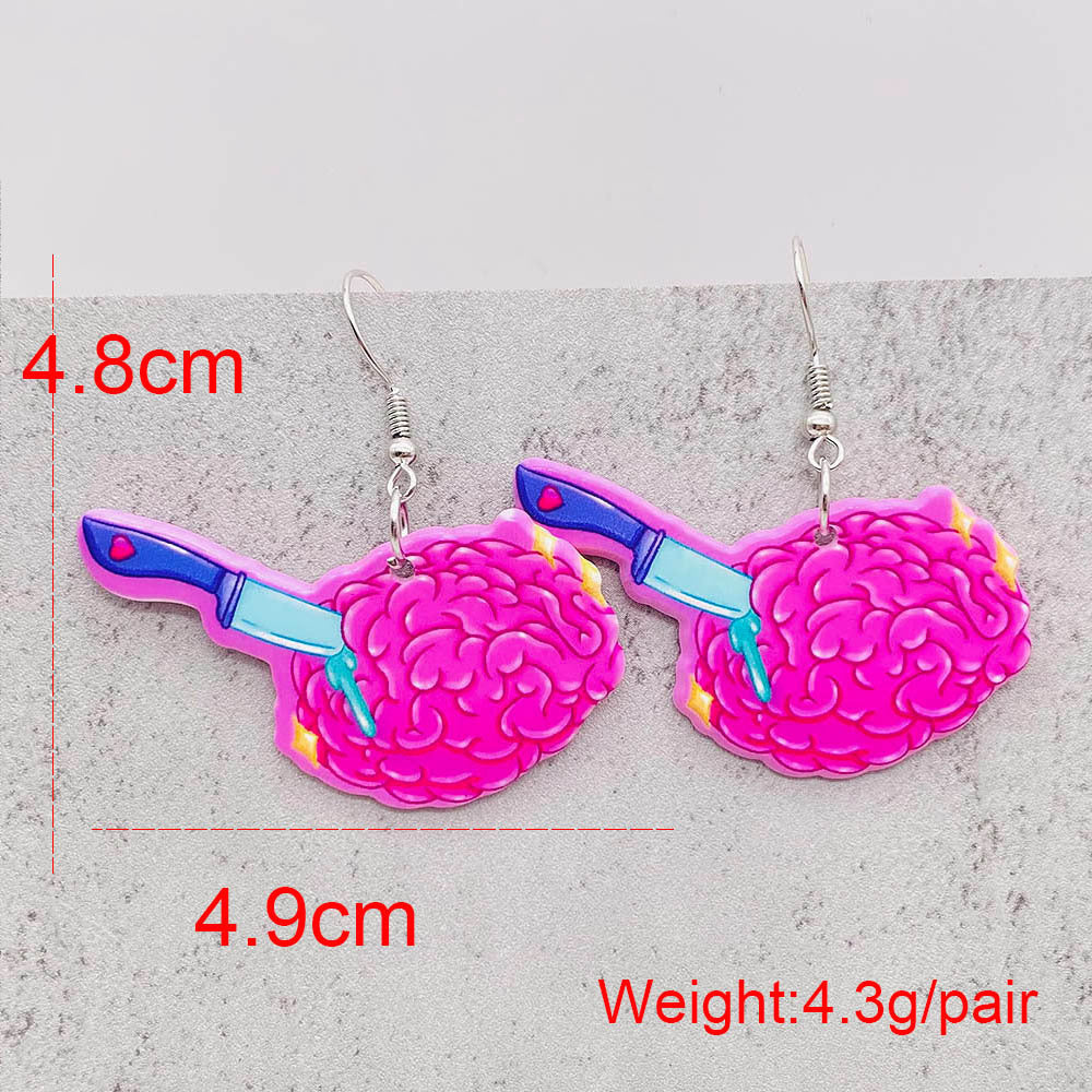 Wholesale  blood print acrylic earrings