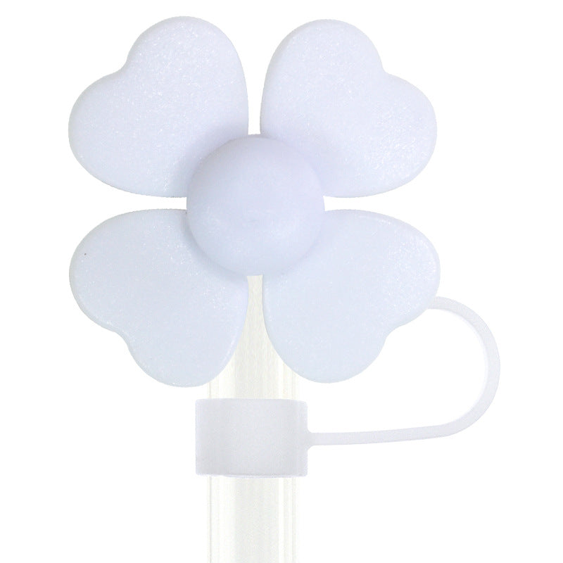 Wholesale Random 100pcs Rotatable Windmill Flowers 10mm PVC Soft Straw Tube Cap ACC-SCR-RYY096