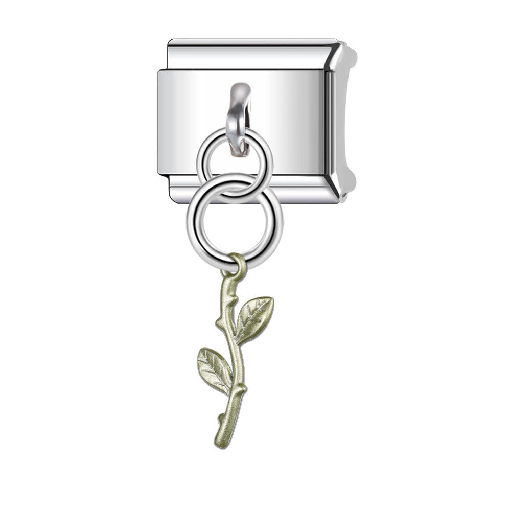 Wholesale  Italian Charm Bracelet 9mm DIY 9MM Single Section Creative Stainless Steel Composable Bracelet