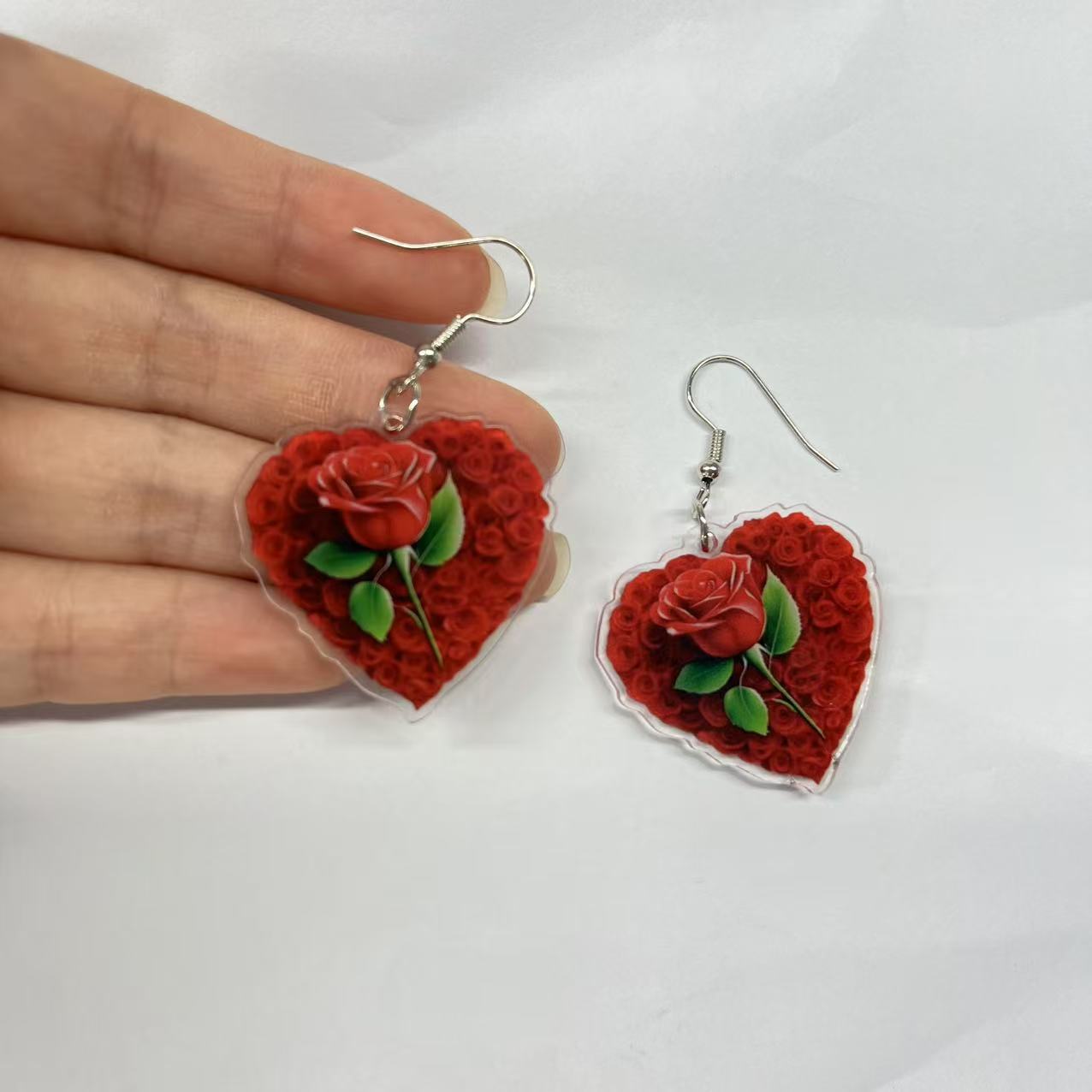 Wholesale  Romantic Flowers Acrylic Earrings