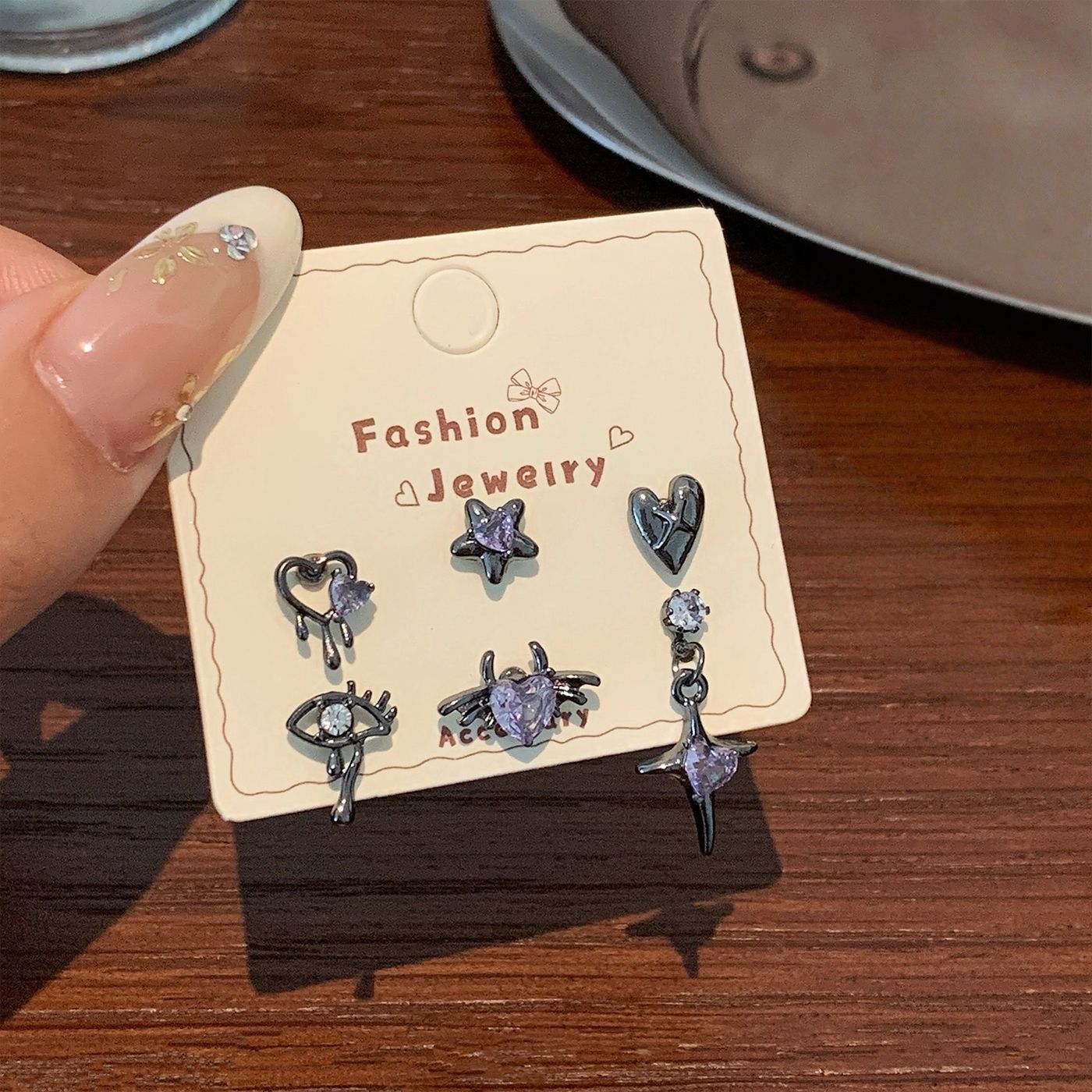 Wholesale silver needle earring design niche high-end cross earrings