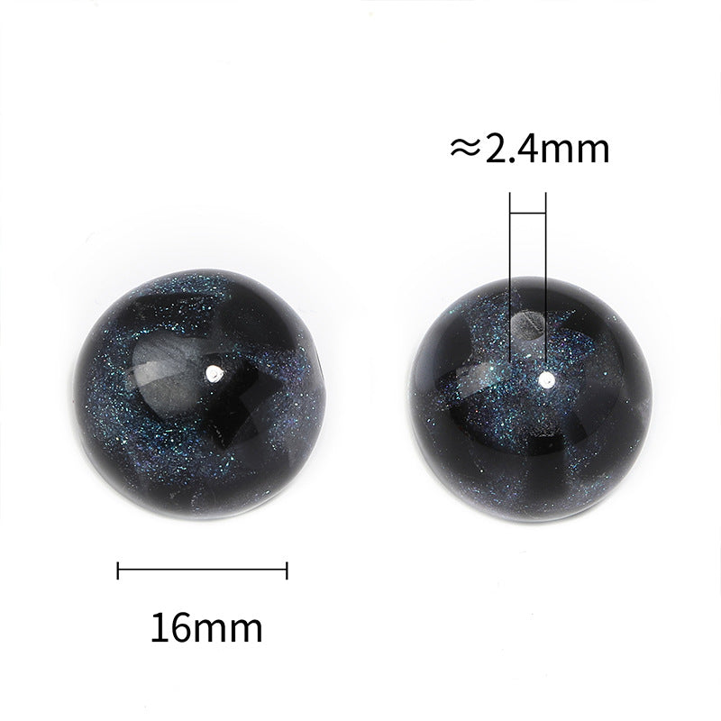 Wholesale 50pcs 16mm Love Resin Round Beads Multicolor Straight Hole Beads Diy Loose Beads ACC-BDS-BLG040 ACC-BDS-BLG040
