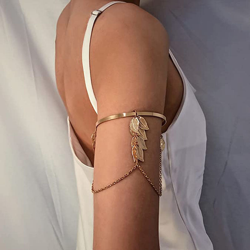 Wholesale  Personality Street Shooting Leaf Arm Ring Retro Musical Note Multi-Layer Bracelet