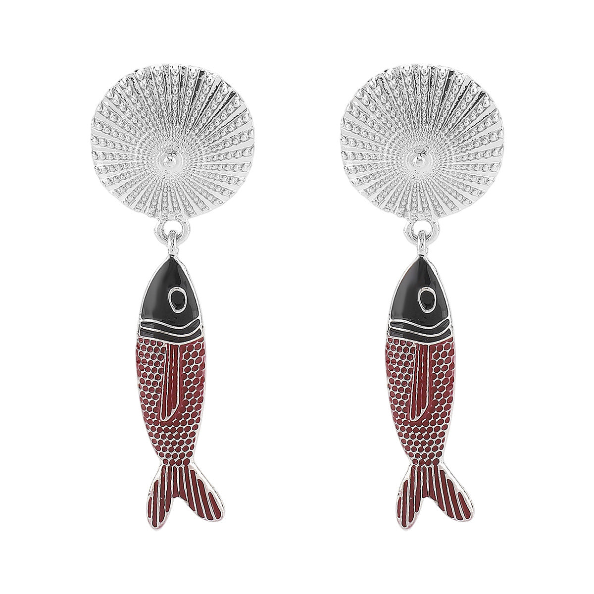 Wholesale pendant fish earrings summer beach vacation style earrings