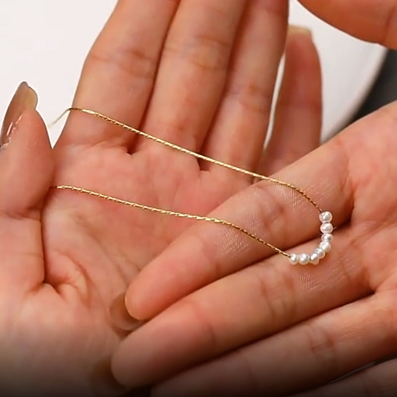 Wholesale  Light Luxury 18K Gold Plated Fine Stainless Steel  Clavicle Chain