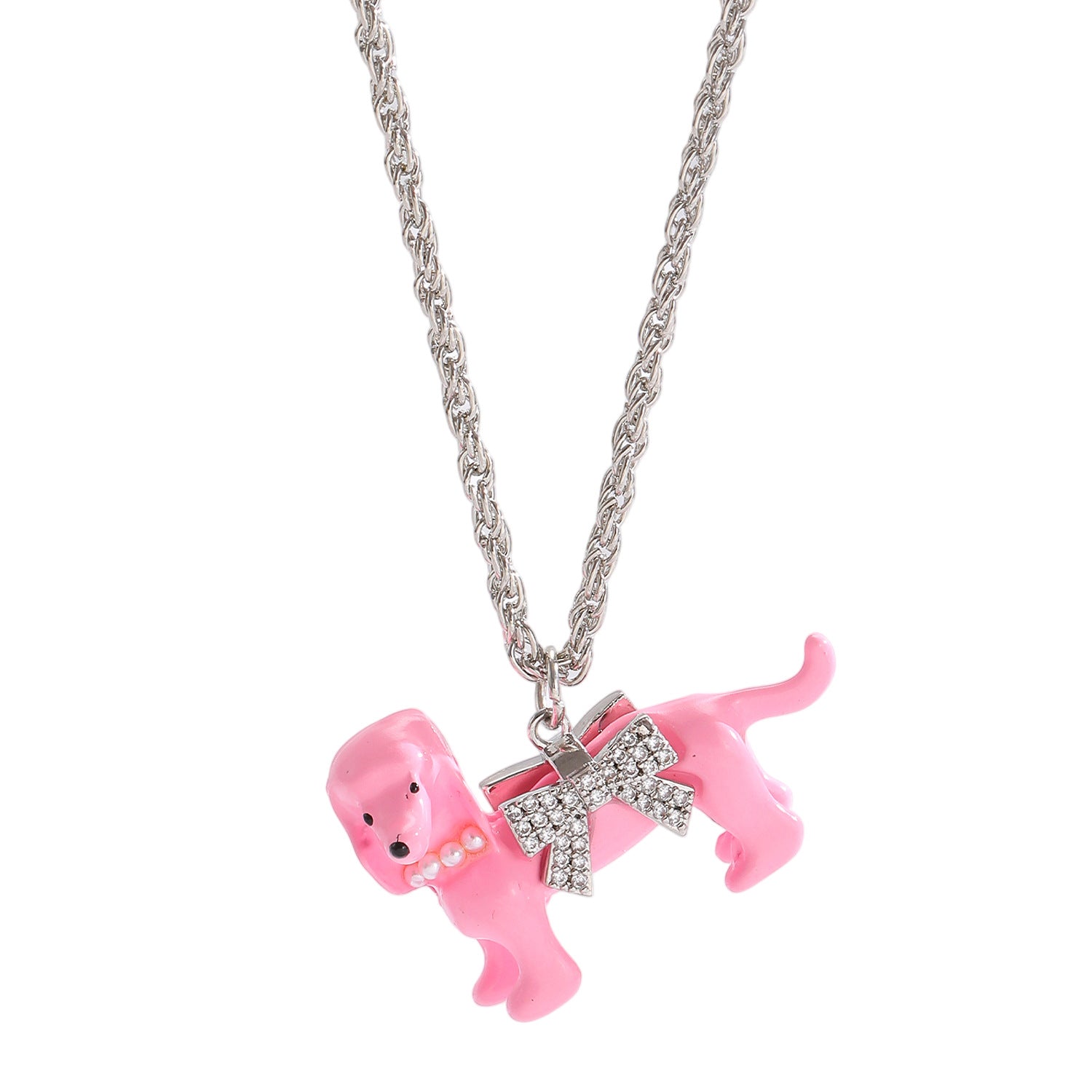 Wholesale Cute puppy bow necklace