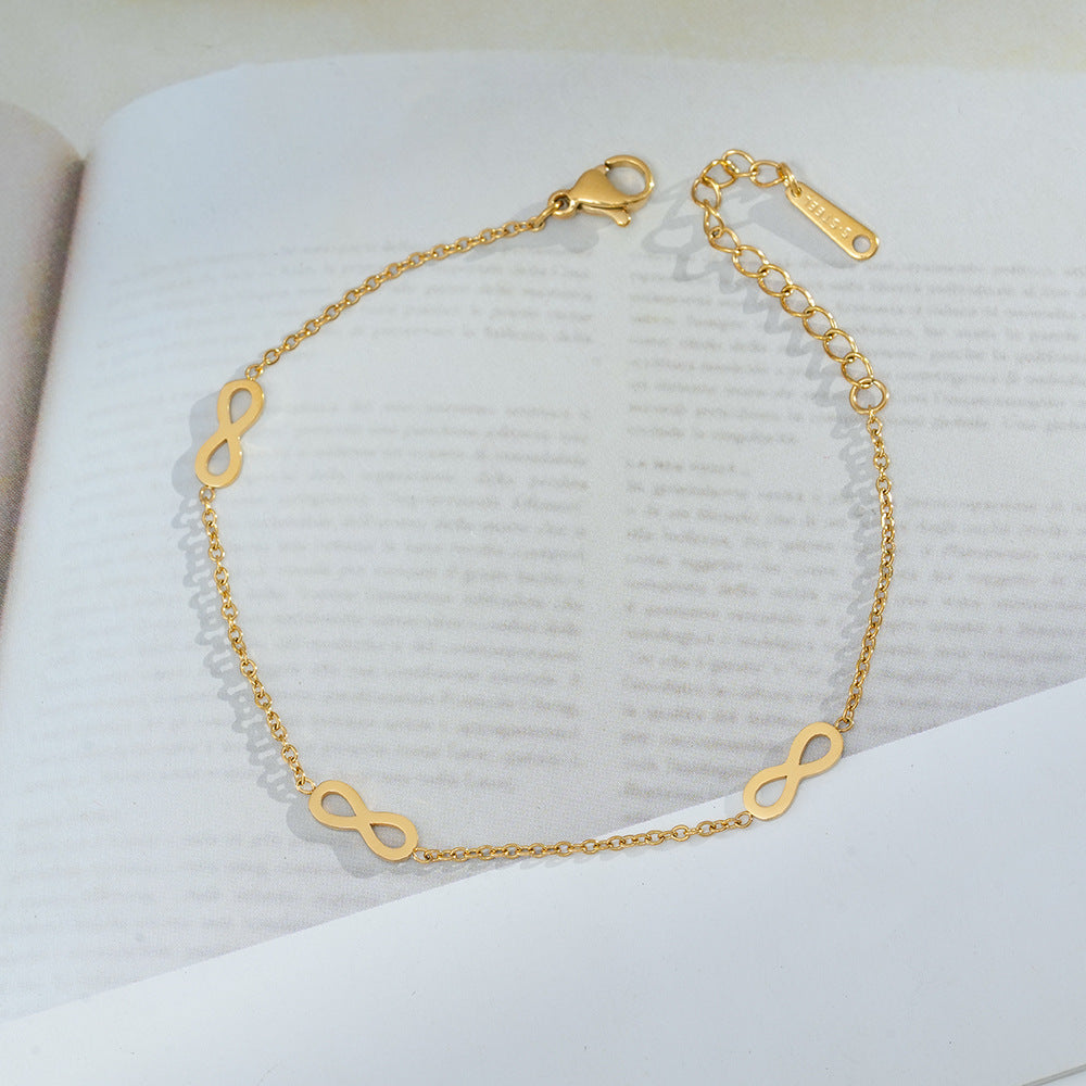 Wholesale Stylish Electroplated Titanium Steel Fine Chain Bracelet Fashion Accessory