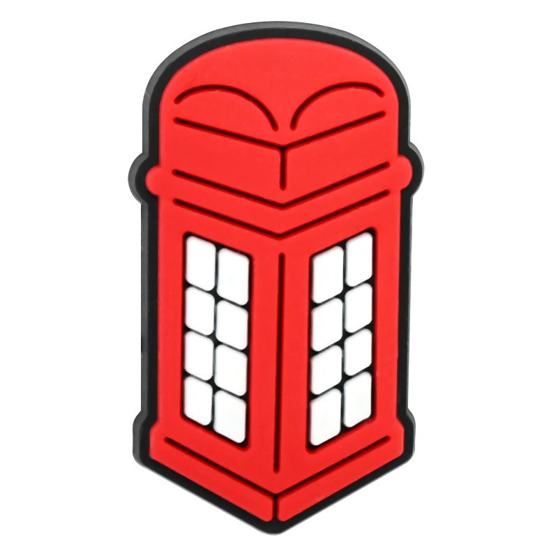 Wholesale Random 100pcs British style clogs    PVC Soft Rubber Shoe Buckle Decoration