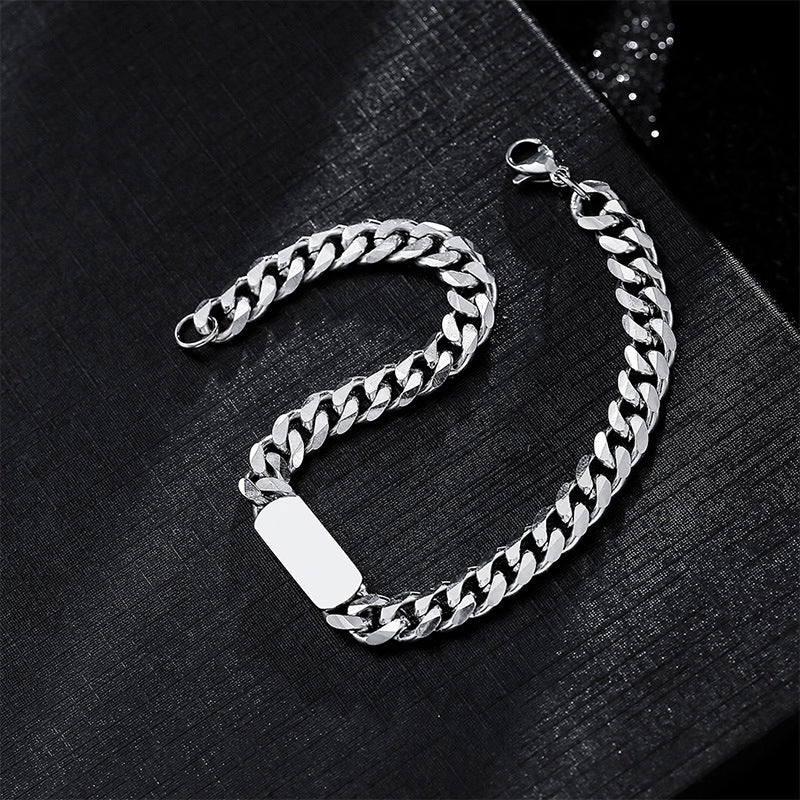 Wholesale Titanium Steel Hiphop Simple Bracelet ACC-BT-Leisuo002