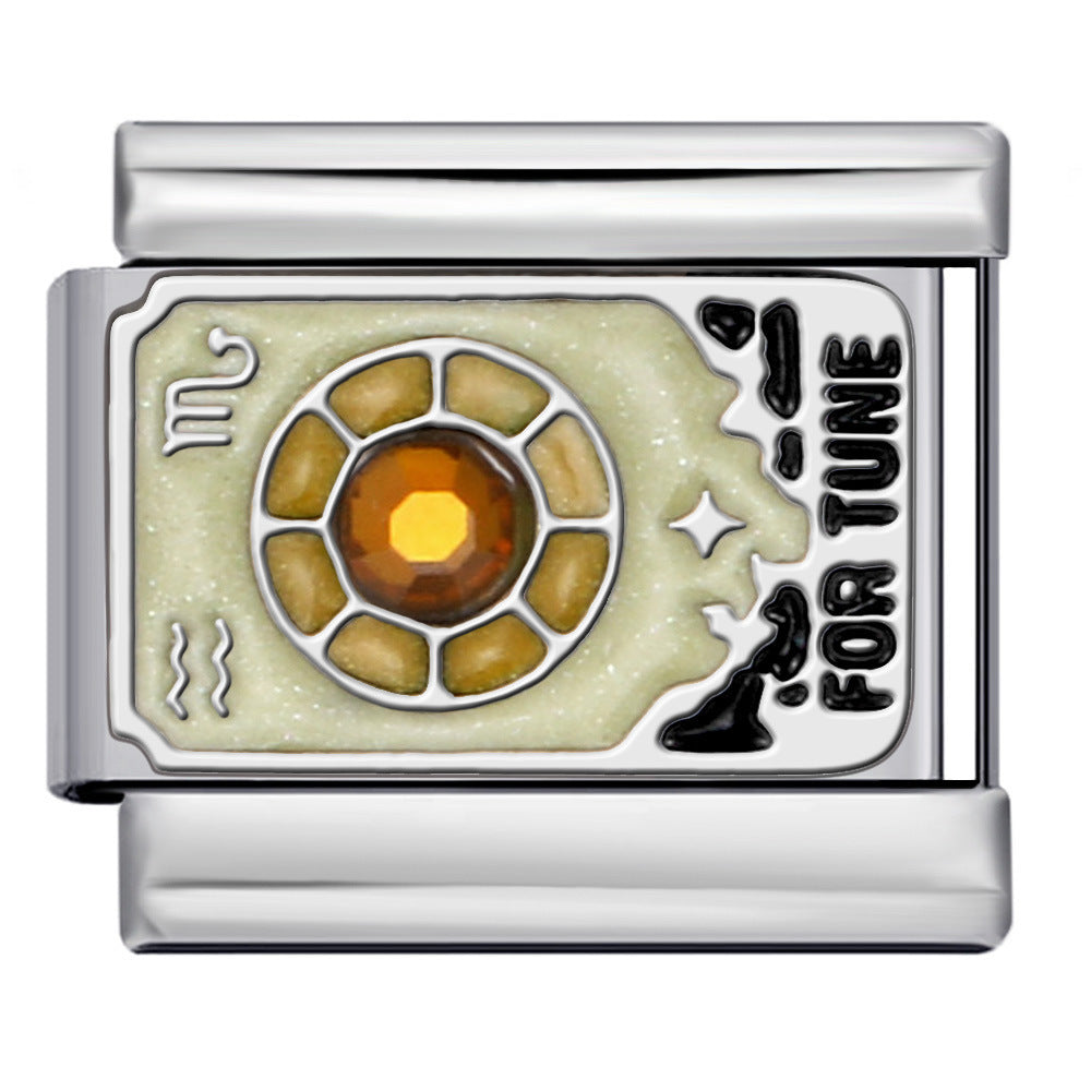 Wholesale 5pcs Italian Charm Bracelet 9mm DIY Splicing Tarot Series Stainless Steel Composable Bracelet