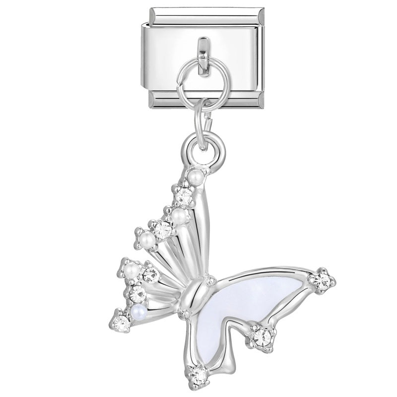 Wholesale Italian Charm Bracelet 9mm DIY Splicing Removable Stainless Steel Romantic Pendant Composable Bracelet