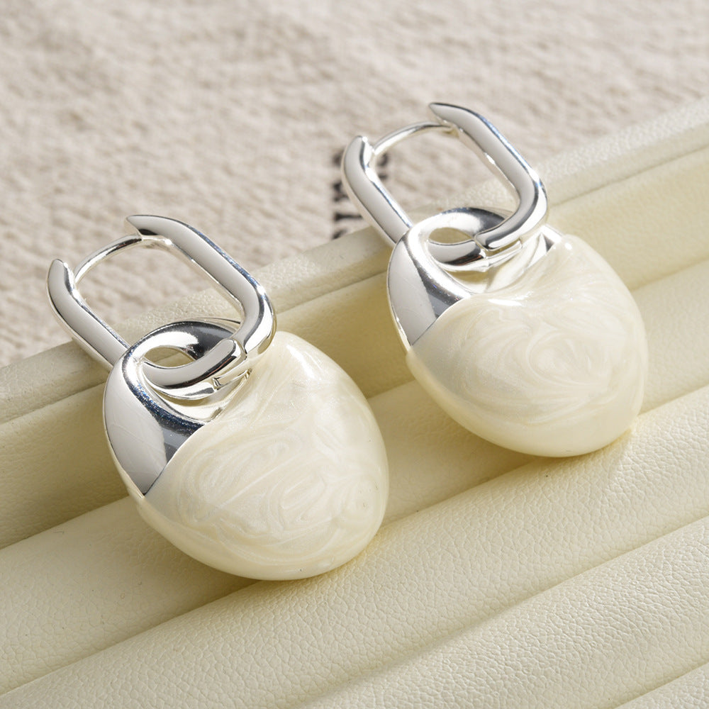 Wholesale Hollow Ball Oil Drop Ear Buckle Earrings