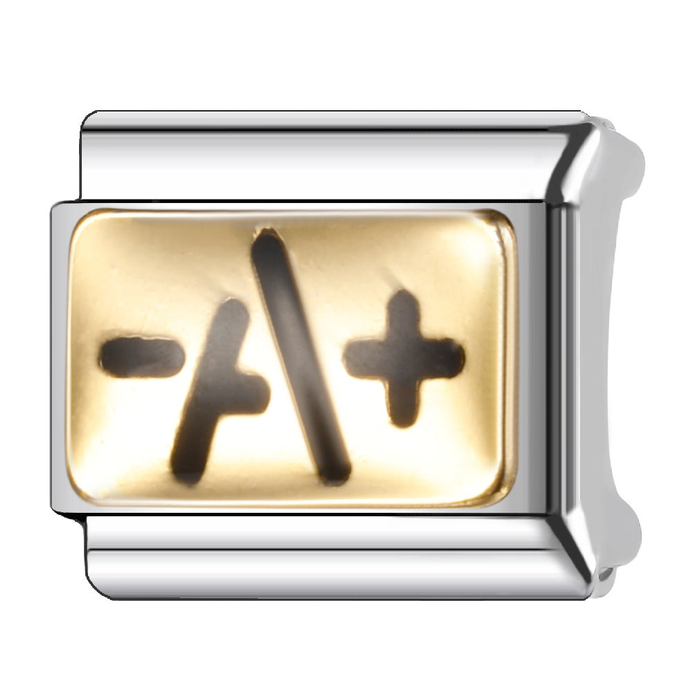 Wholesale Italian Charm Bracelet 9mm DIY Splicing Creative Pattern Stainless Steel Composable Bracelet