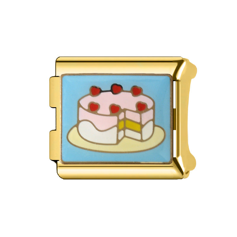 Wholesale Italian Charm Bracelet 9mm DIY Splicing Cartoon Cute Stainless Steel Composable Bracelet