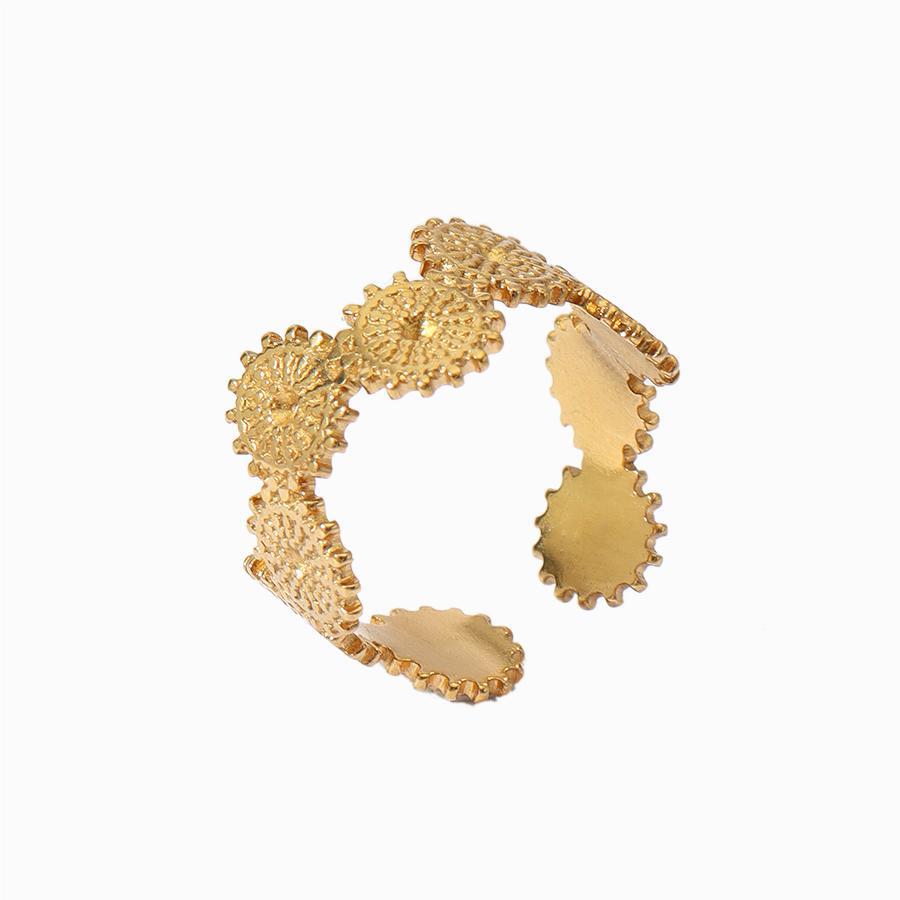 Wholesale Vintage Stainless Steel Ring 18k Gold Plated Tree of Life Rings ACC-RS-MuC018