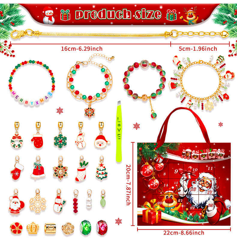 Wholesale Christmas Creative Blind Box Earrings Bracelet ACC-BT-HuaNa001