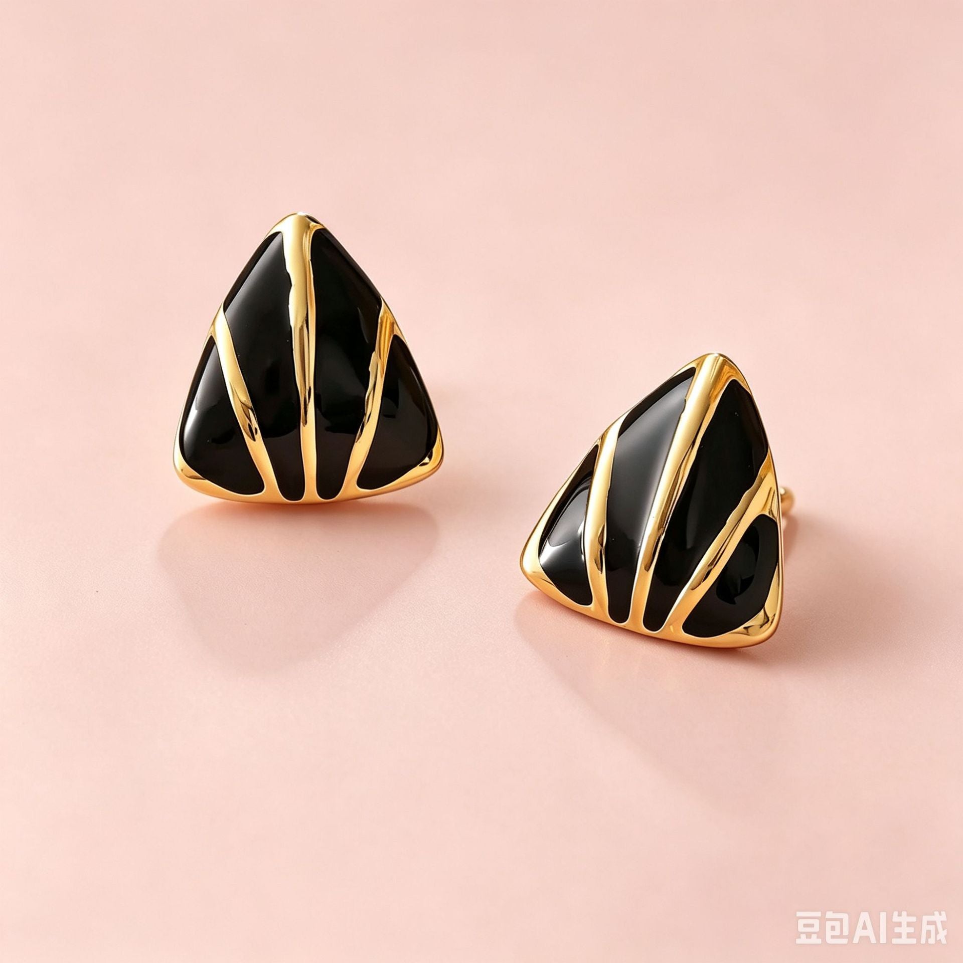 Wholesale Stainless Steel Triangle Enamel Earrings Cute Fashion Accessory
