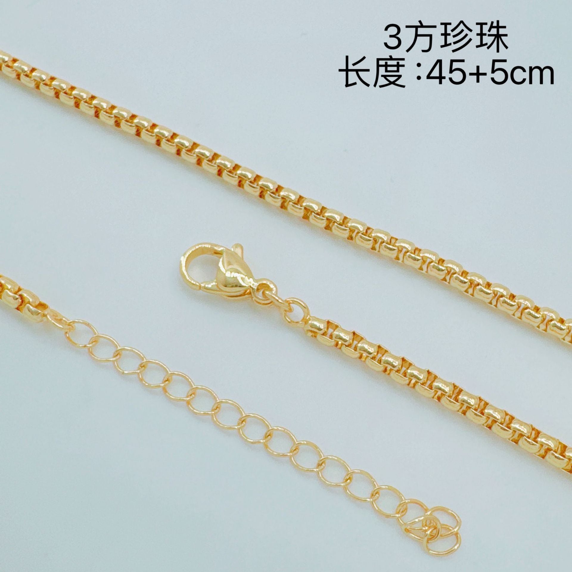 Wholesale Retro Gold Plated Copper Twist Necklace Chain for Layering Jewelry Accessory