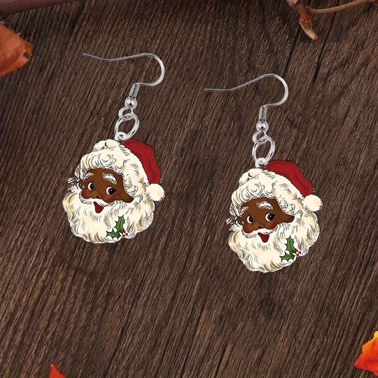 Wholesale Cute Santa Claus Acrylic Dangle Earrings