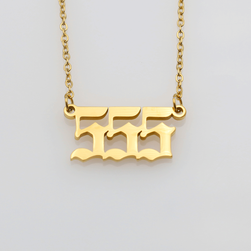 Wholesale Stainless Steel Angel Number Pendant Necklaces ACC-NE-XuanKa001