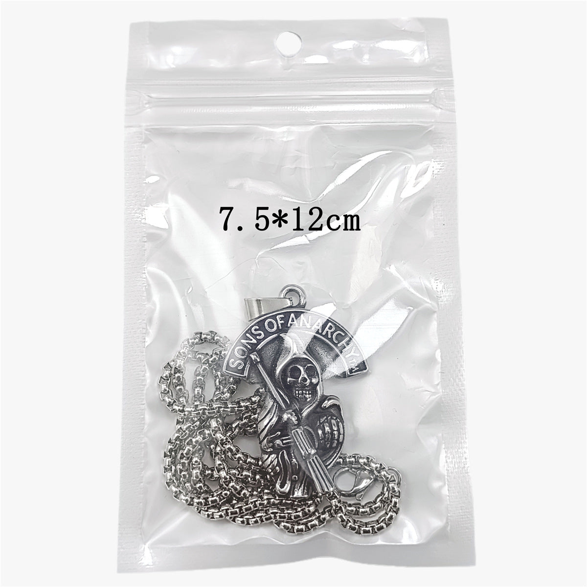 Wholesale Titanium Steel Men's Necklace Vintage Sons of Anarchy Pendant ACC-NE-Ruig007