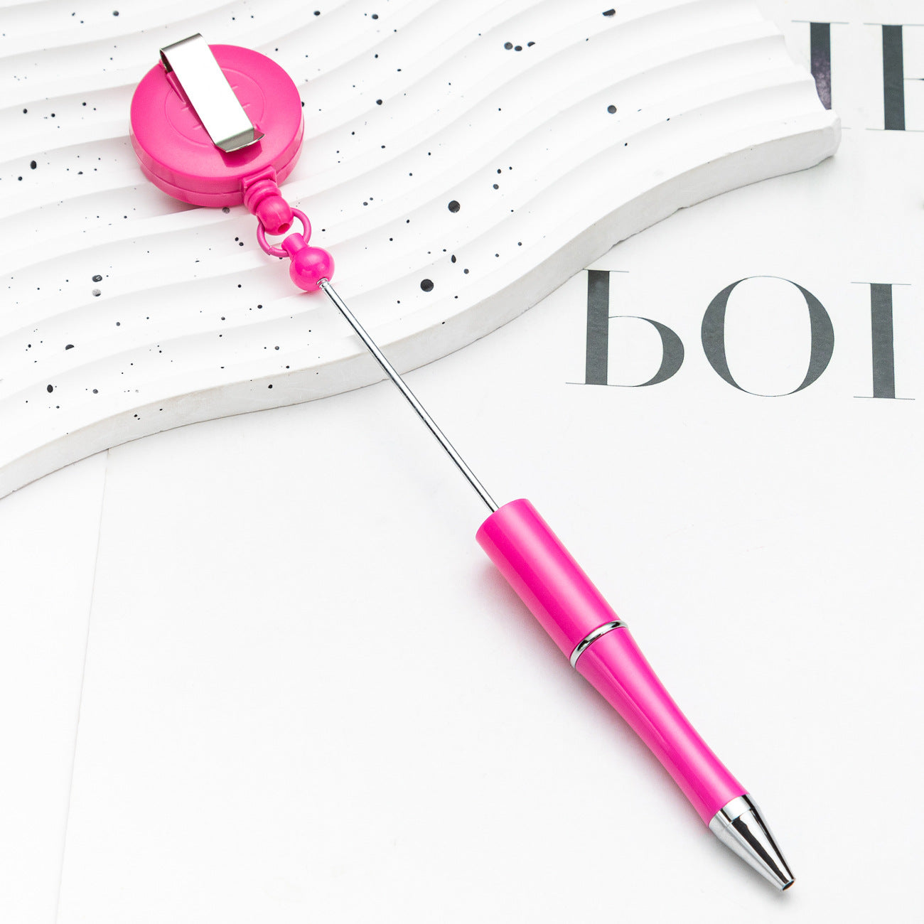 Wholesale Beadable Pens Plastic Badge Reels DIY Beaded Pens ACC-PN-HuaH059