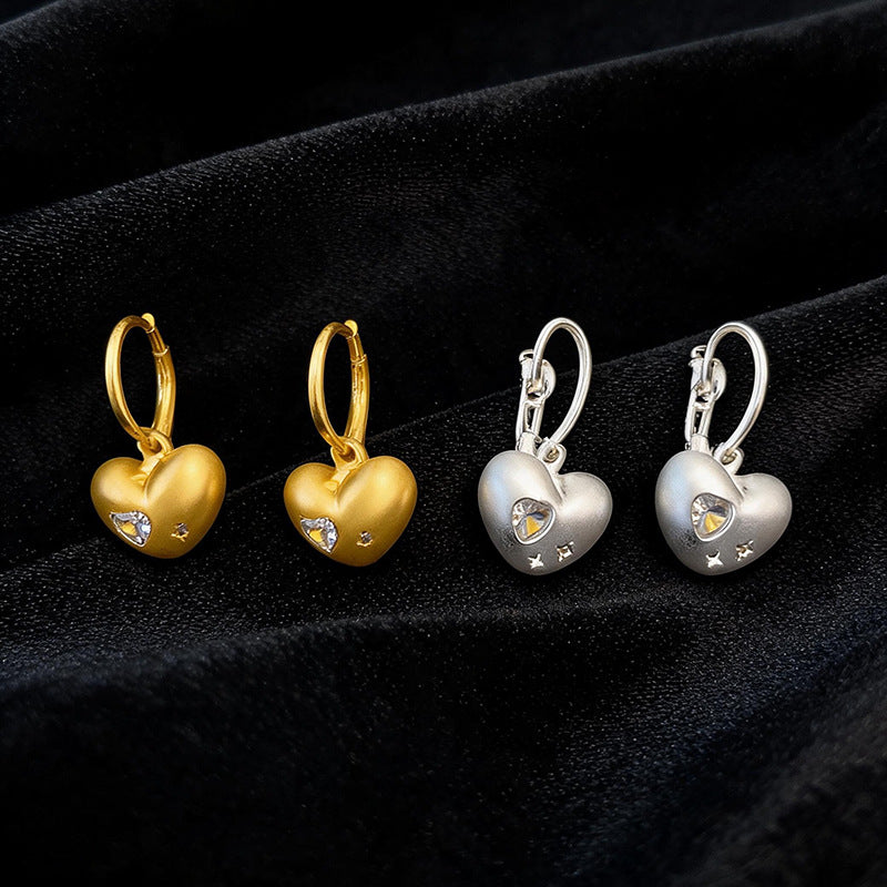 Wholesale 18K Gold Plated Zircon Heart Ear Cuff Stylish Jewelry Accessory Boutique Resale