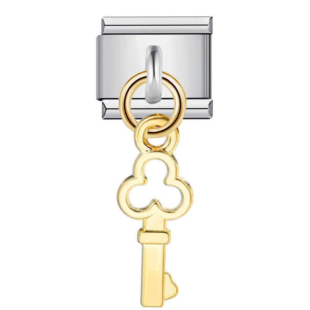 Wholesale  Italian Module Bracelet Pendant Series  Single Hook Titanium Steel Elastic Charms