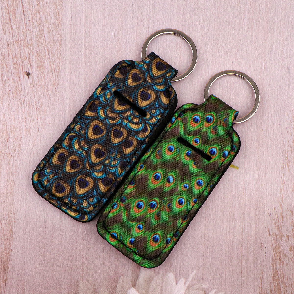 Wholesale 6pcs Feather Lipstick Set Keychain Pendant