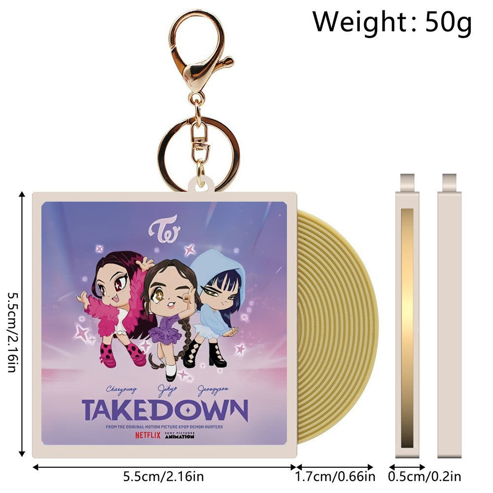 Wholesale KPOP CD vinyl record keychain ACCVIP