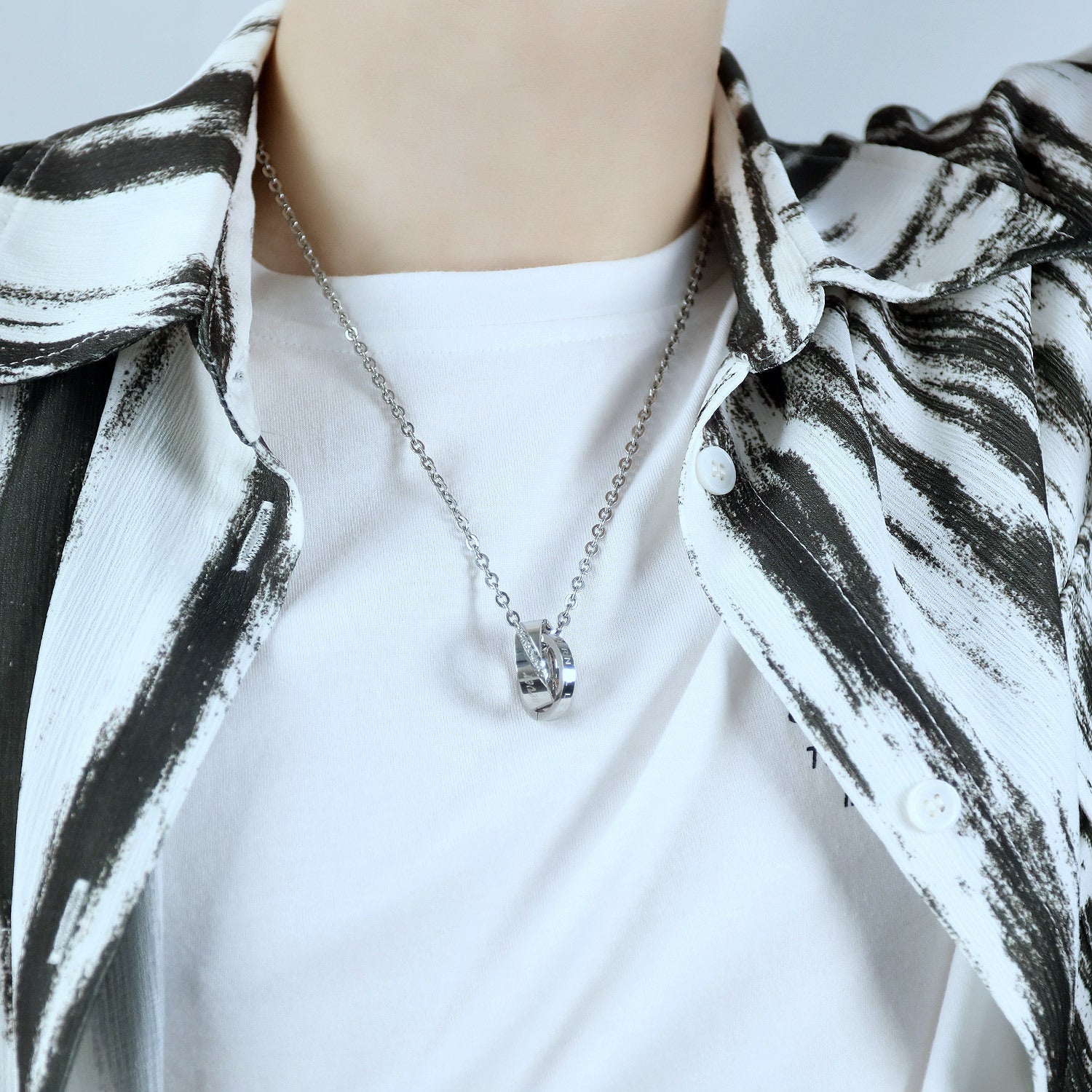 Wholesale Fashion Hip Hop All-match Titanium Steel  Pendant Necklaces